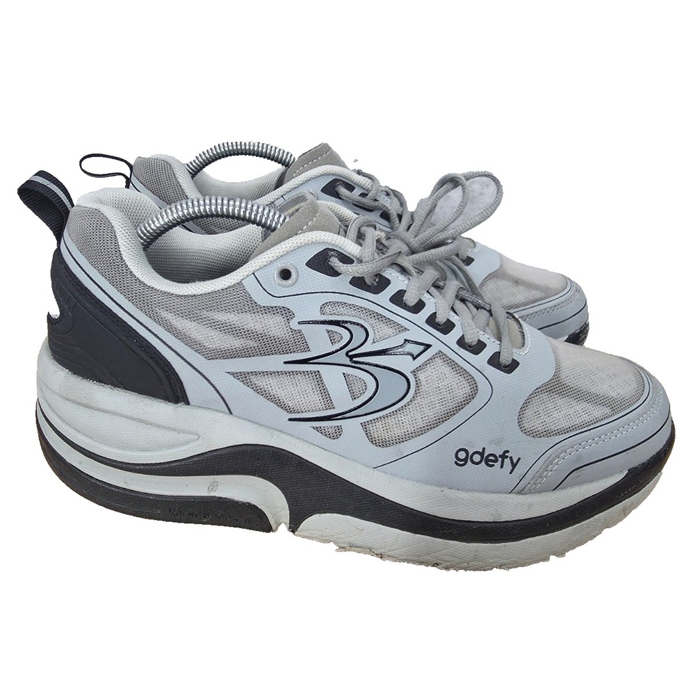 GDefy Gravity Defyer Ion Sneakers Mens 8.5 Gray Orthopedic Walking Comfort Shoes